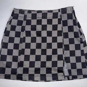 Angel Kiss Monochrome Checkered Mini Skirt